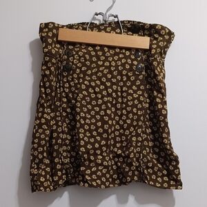 Madewell Floral Brown Mini Skirt